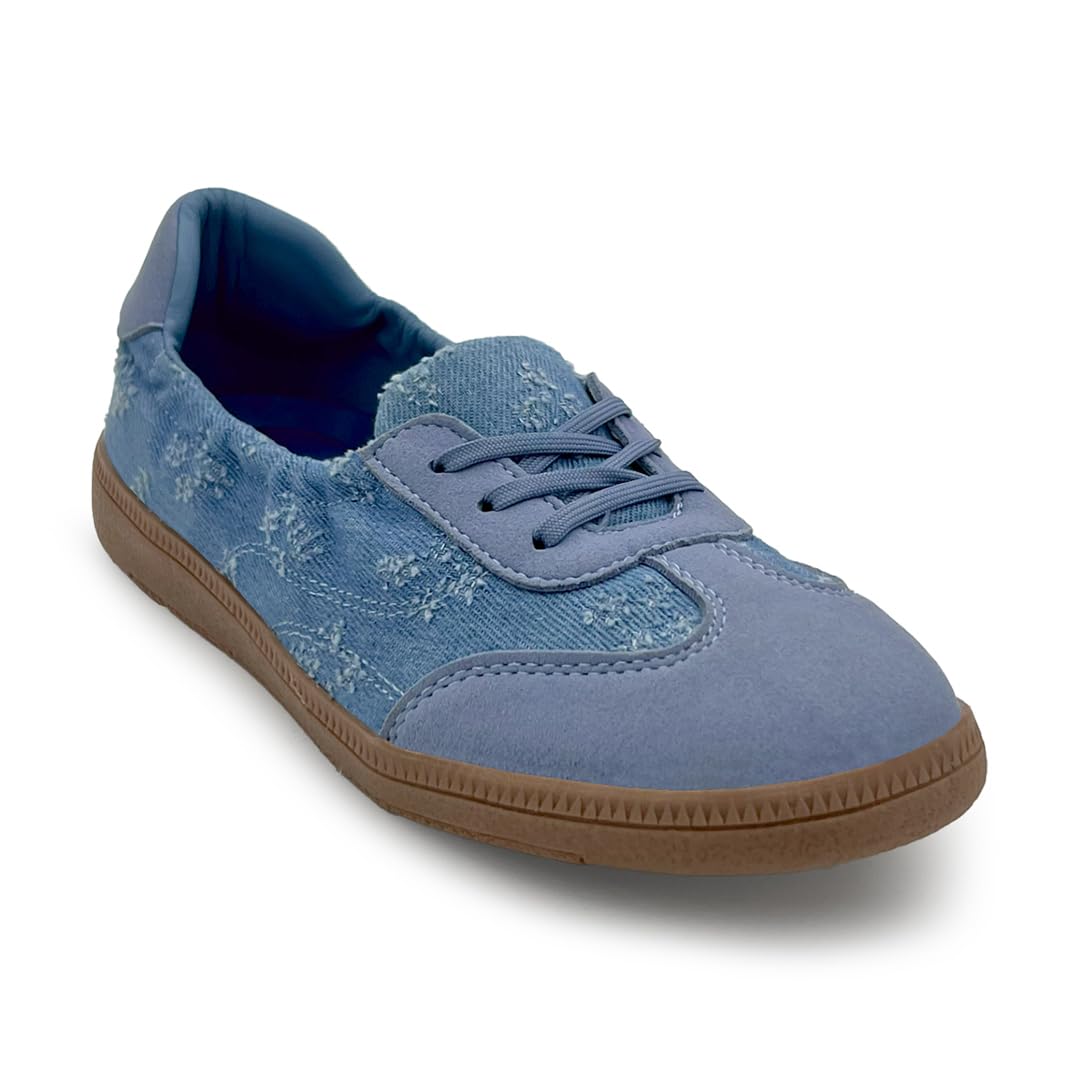 Sneakerina Women's Casual Shoes with Stretchable Upper | Cushioned Insole | Arch Support | Anti-Skid Rubberised TPR Outsole | Wide Toe Box-image-21