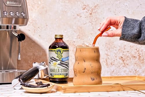 Image of Portland Syrups Sugar-Free Vanilla Syrup for Drinks 12 oz, 24 Servings | Classic Vanilla Essence, Enhance Lattes, Cold Brew, Iced Tea, Smoothies & Desserts, No Artificial Aftertaste