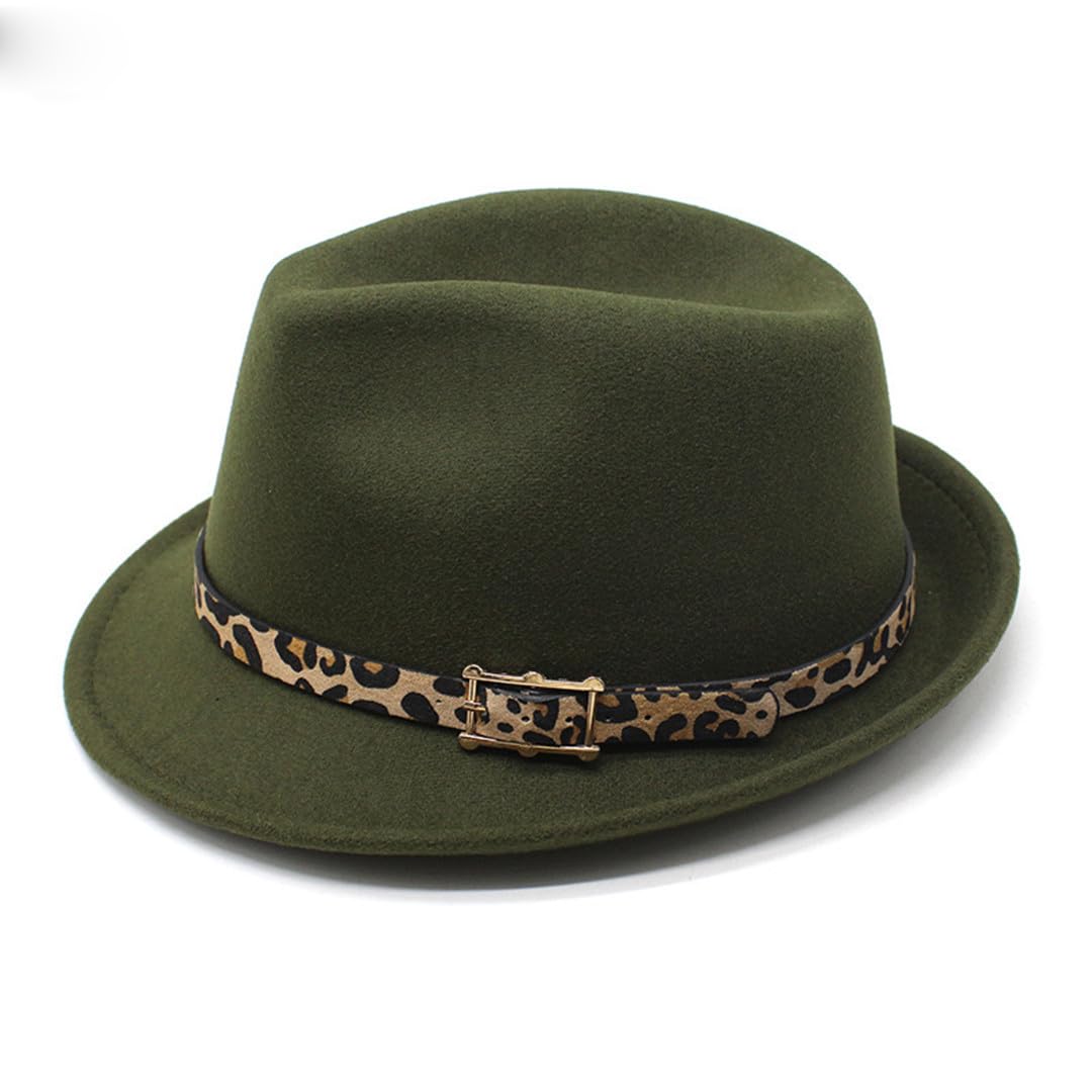 Lmtossey Vintage Fedora - Cappello da chiesa invernale Panama Top Jazz in feltro