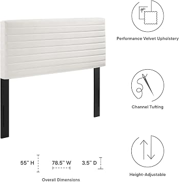 Modway MOD-7024-WHI Tranquil Full/Queen Headboard, White