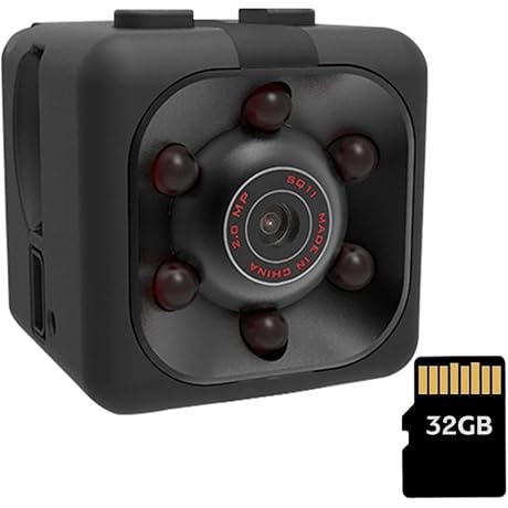 Mini Hidden Camera with 32GB Memory, 1080P Spy Cam for Discreet Surveillance and Monitoring