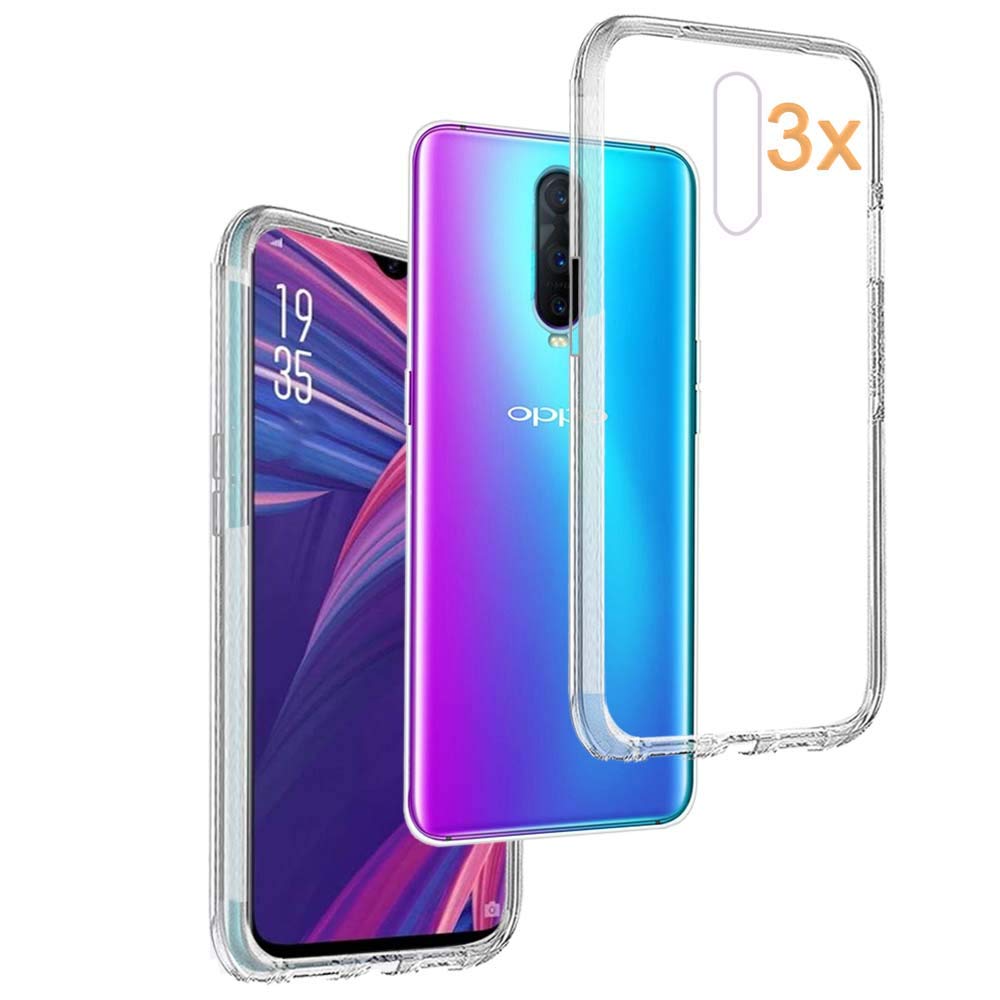 Suhctup Trasparente Testo Modello Custodia Compatibile con Oppo R17 PRO,Silicone Morbida Ultra Sottile TPU Bumper Antiurto Nero o Bianco Testo Motivi Disegni Cover