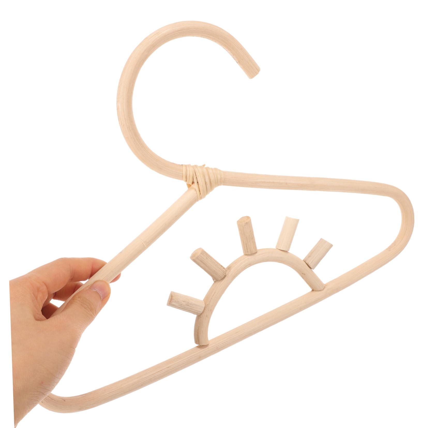PRETYZOOM 4 Piezas Percha De Ropa Infantil De Ratán Percha De Ratán para Niños Perchas para Niños De Alta Resistencia Perchas De Ratán para Pequeños Colgador De Ropa De Bebé Rota