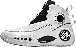 Tênis de basquete masculino para treinamento esportivo, suporte tornozelo cano alto e amortecimento antiderrapante Equipamento de basquetebol