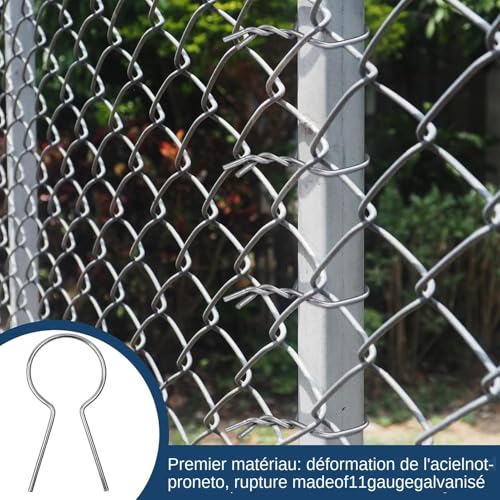 Fixer en acier galvanisé robuste pour liaison de clôture et fixation de câble durable - 4