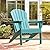 Signature Design by Ashley Sundown Treasure Outdoor Patio HDPE Weather Resistant Adirondack Chair, Blue