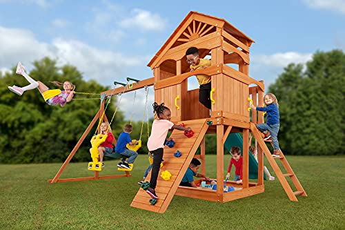 Timber Valley Cedar Backyard Playset | Multi | W:15'9