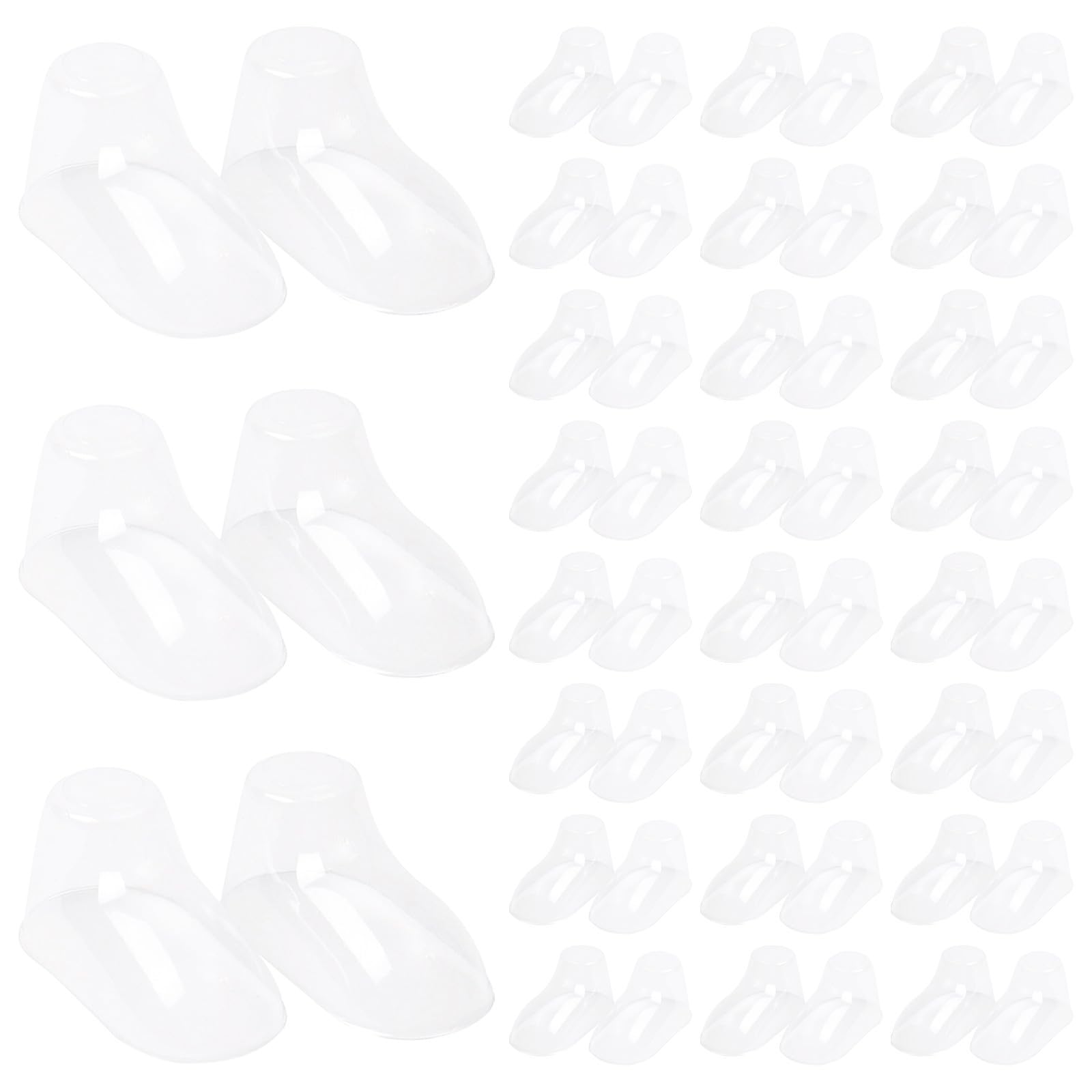 Artibetter Moldes de Plástico para Pies de Pequeños 100 Piezas Soporte Transparente para Zapatos y Calcetines Infantiles Manteniendo Forma y Evitando Deformación para Bebés