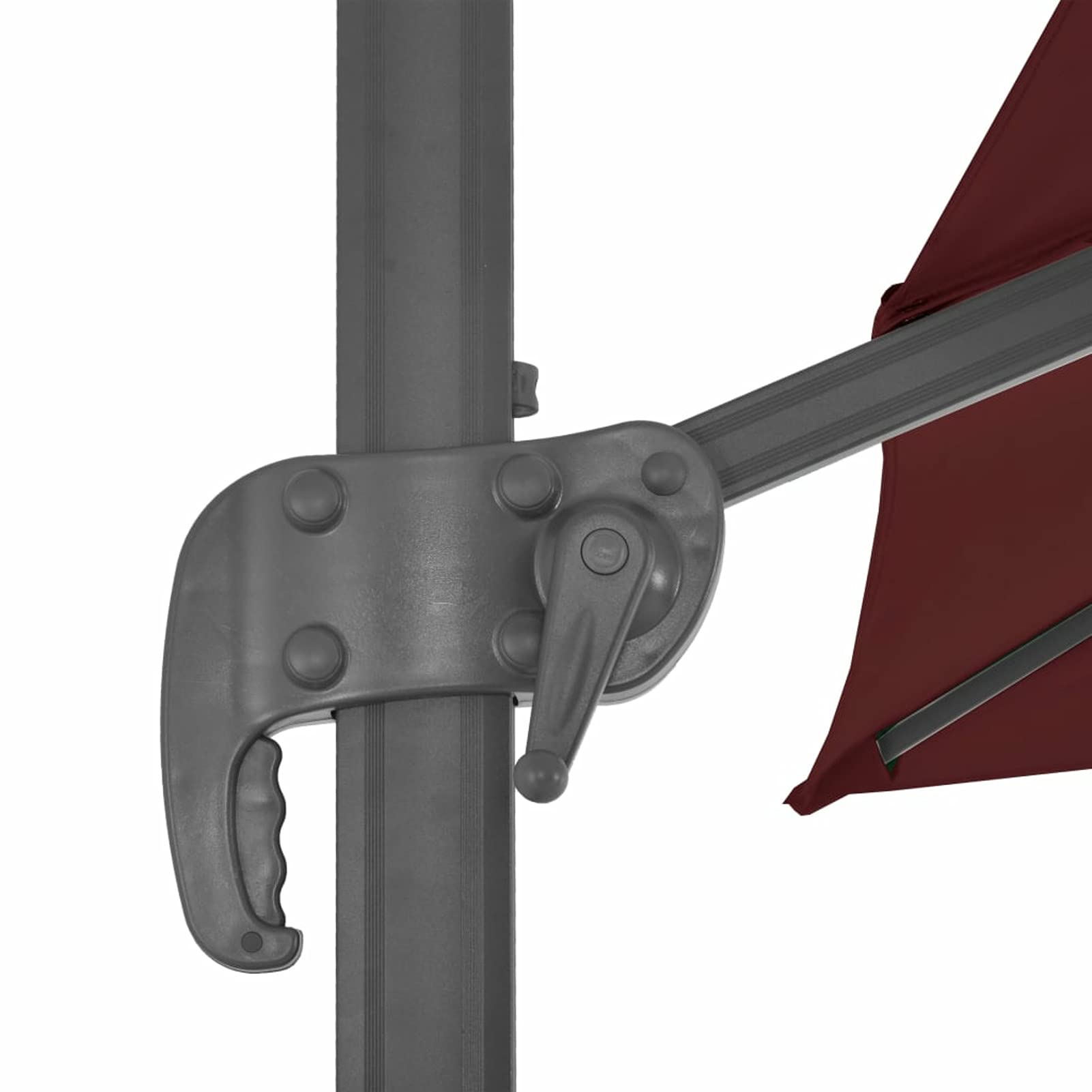 Homgoday Sombrilla jardín voladiza Palo de Aluminio Burdeos 400x300 cm Sombrilla Terraza Exterior, Sombrilla Jardín Grande Orientable Jardín Parasol Balcón
