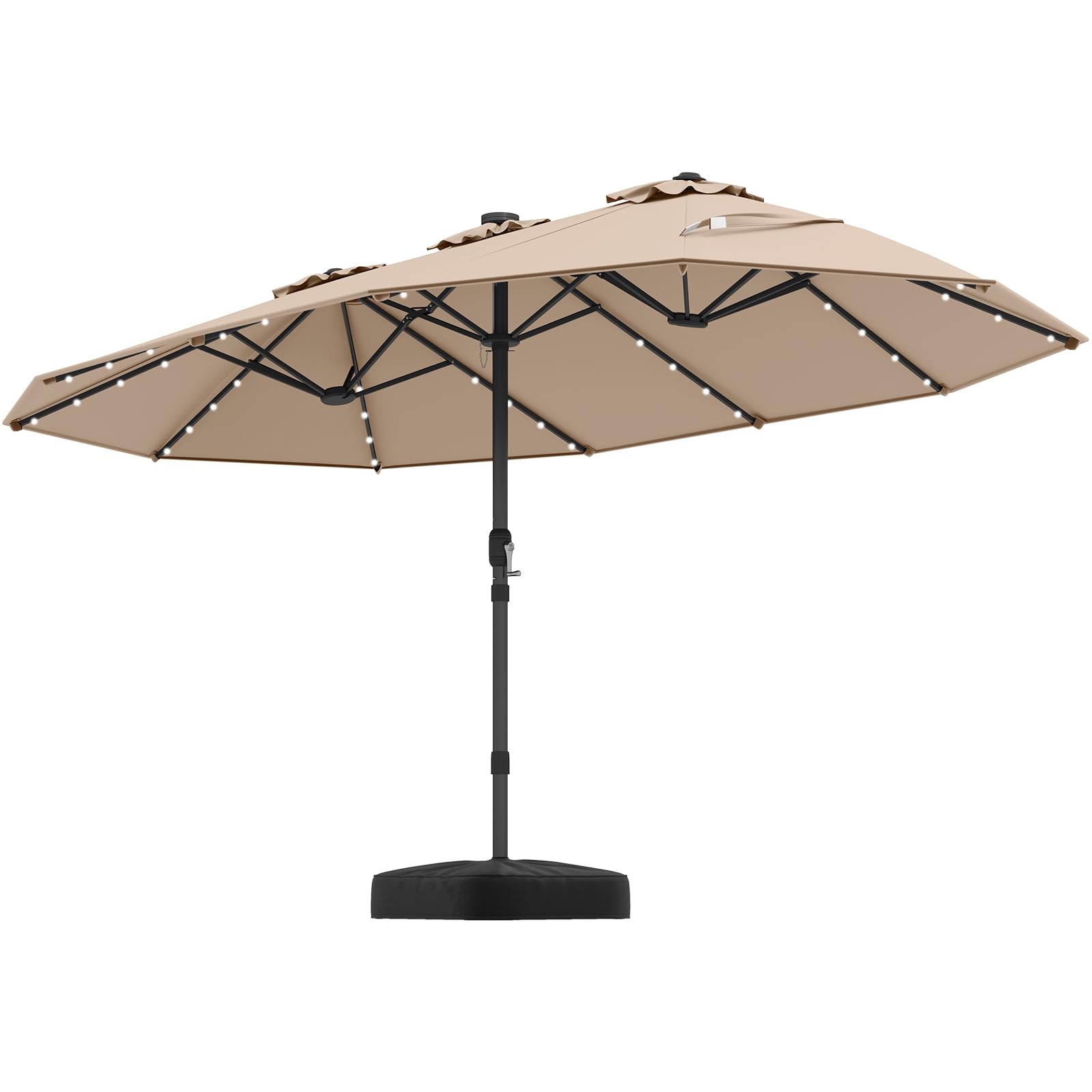Tangkula 15FT Double-Sided Solar Patio Umbrella