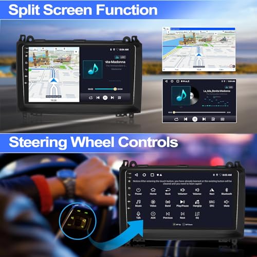 Radio coche Android 13 con cámara trasera para solucionar problemas de parking en Mercedes 6