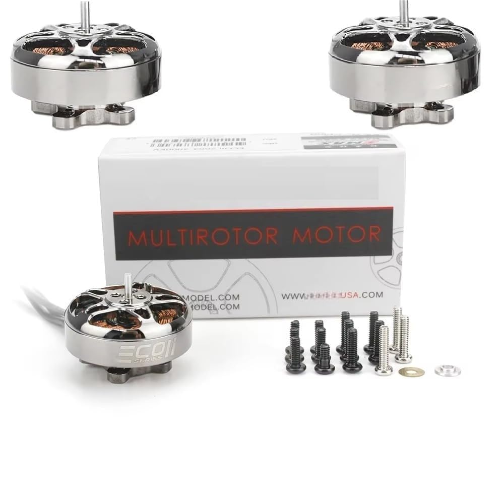 Emax ECO II 2004 2000KV 3000KV 3-6S Lipo Brushless Motore 1,5 mm albero per RC FPV 3 "3.5" Racing Droni Quadcopter parti (4 pezzi 2004 2000KV)