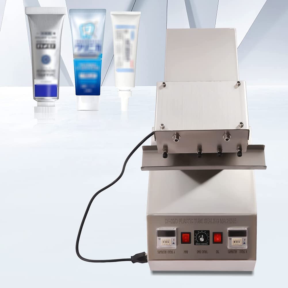 Máquina de sellado de tubos eléctrica, sellador de cola de tubo termoplástico, sellador al vacío para cosméticos, medicina, alimentos, 10-22 cm