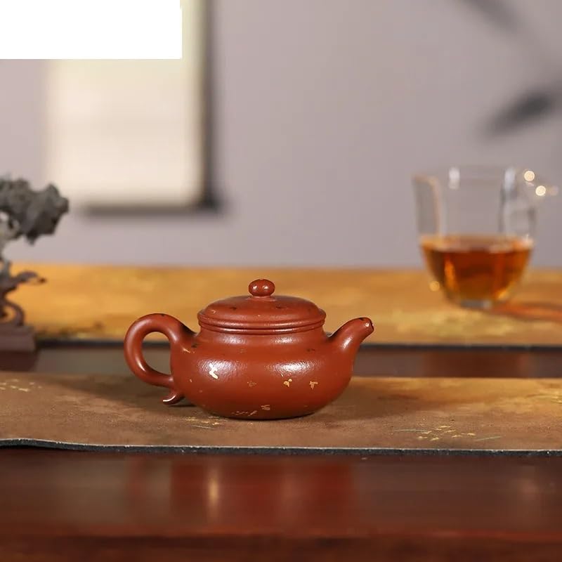 Tetera Infusiones Teteras de arcilla púrpura antiguas de 200ml, tetera hecha a mano, tetera de barro Ore Zhu con colador, juego de té Zisha, tetera china Teapot