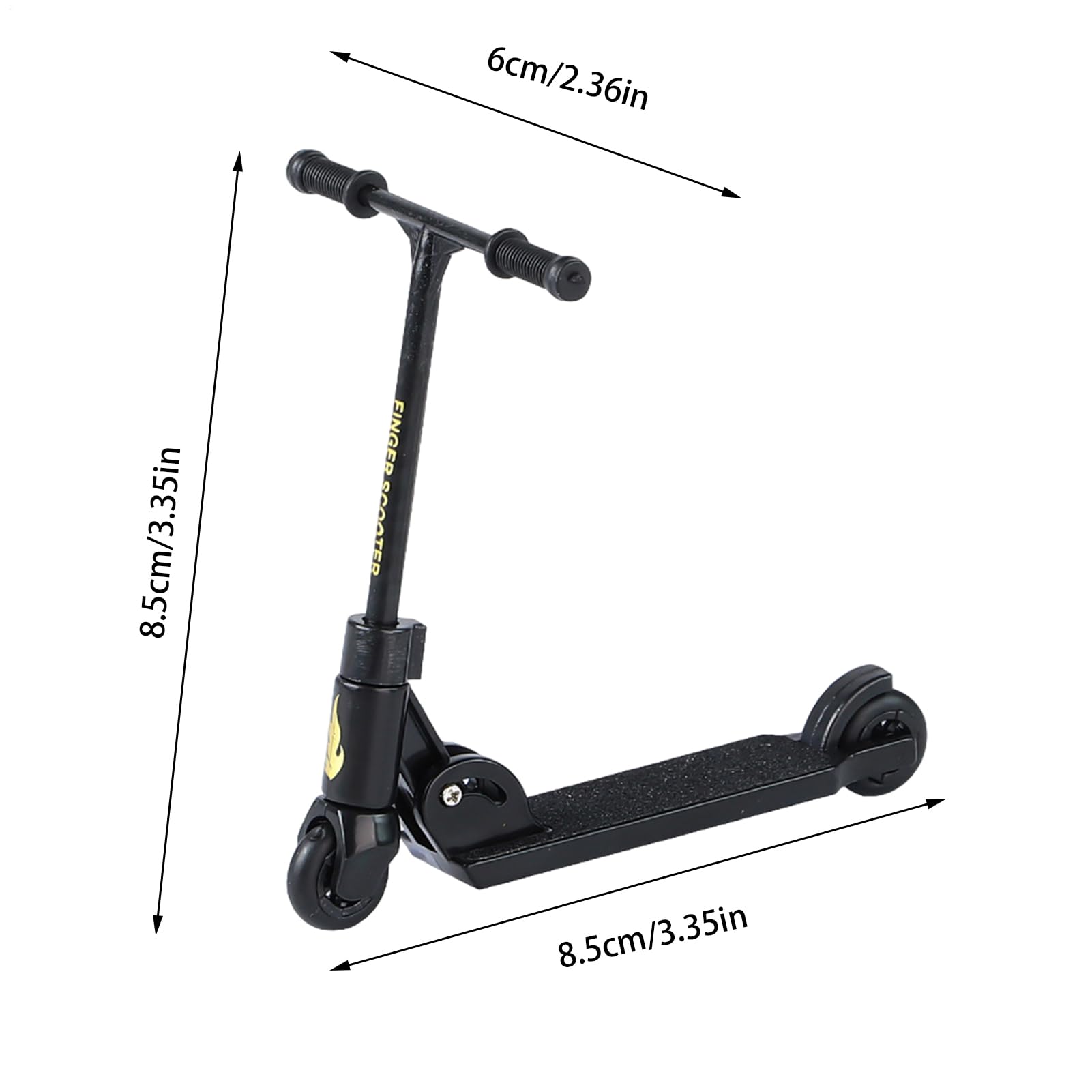 Genérico Mini-Skateboards für Kinder: 8 cm große Stunt-Scooter, Spielzeug für kompakt und faltbar, spannender Schreibtisch-Sport | Tragbares Training mit den
