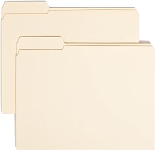 Smead File Folder, Reinforced 1/3-Cut Tab, Left Position, Letter Size, Manila, 100 per Box (10335)
