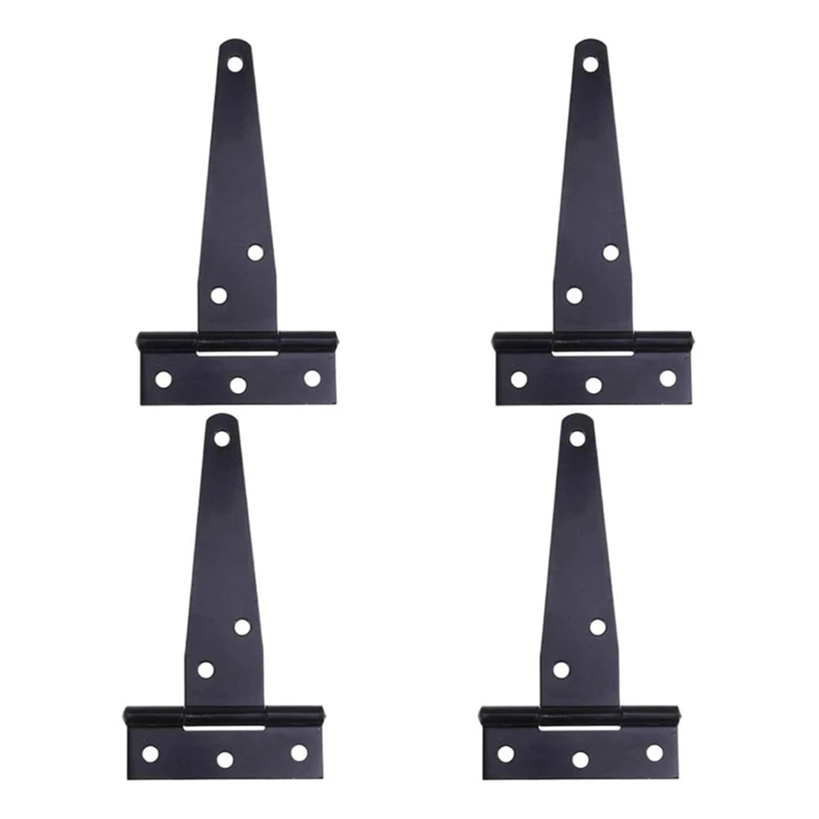 Charnières de porte robustes de 6 pouces en T noir lot de 4 pour abri