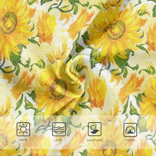 Joisal Toddler Girls Underwear 2t Cotton Cute Panties Girl Flower Briefs Kids Undies Floral Light Yellow Sunflowers3