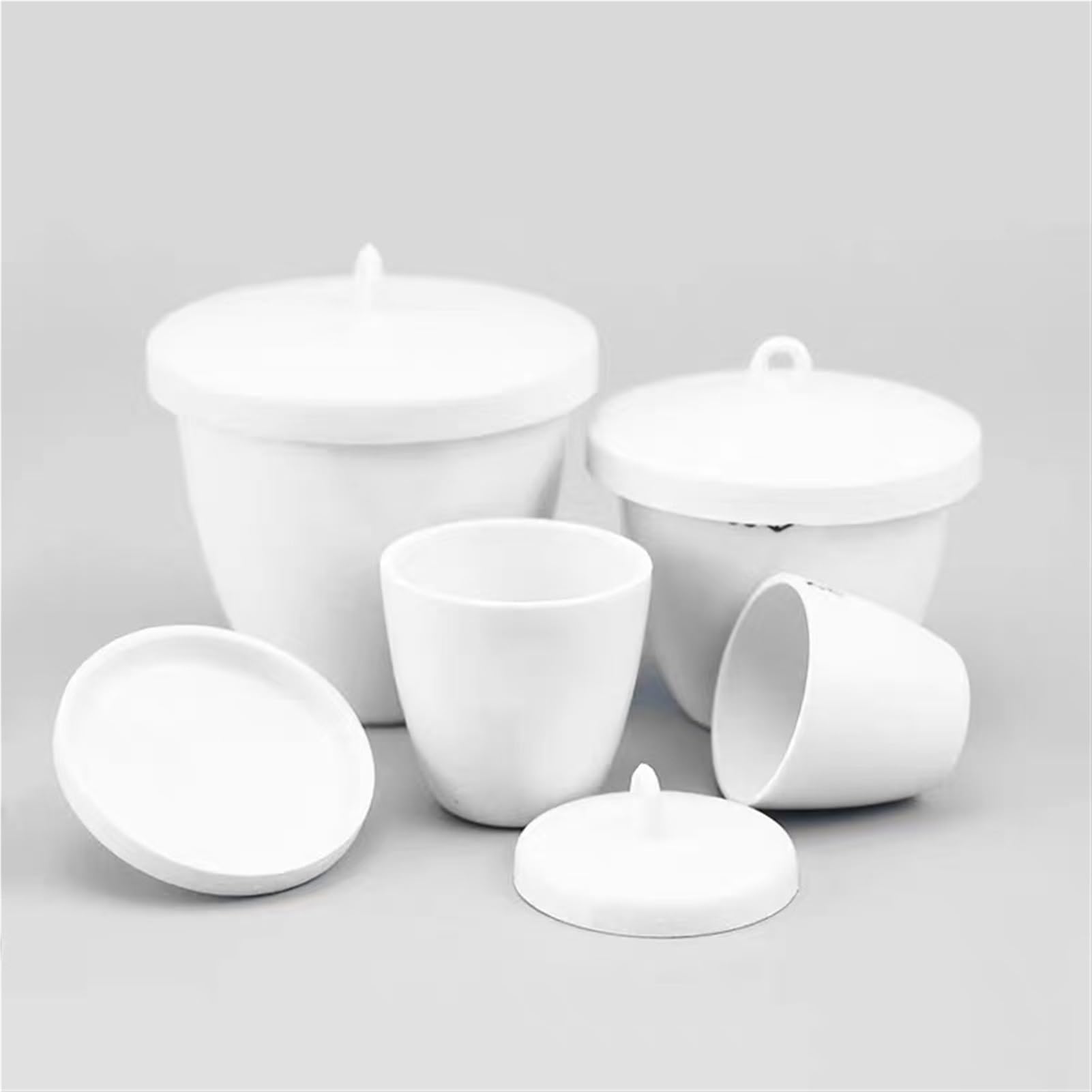 Crisol de cerámica Equipo de Laboratorio Crisol de Porcelana con Tapa - Todos los tamaños Disponibles de 5 ml a 300 ml(20ml 10pcs)