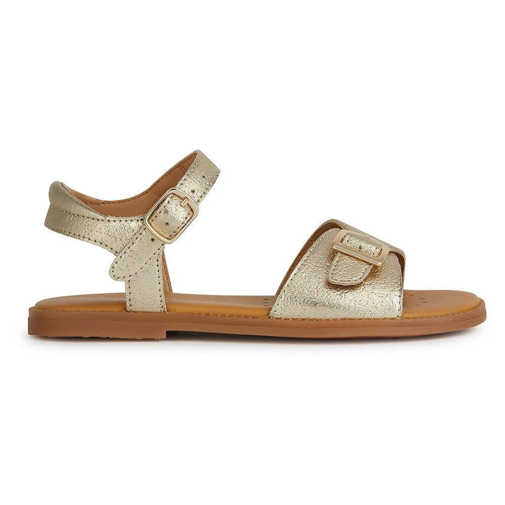 Geox J Karly Girl Sandal, Platinum, 6 UK
