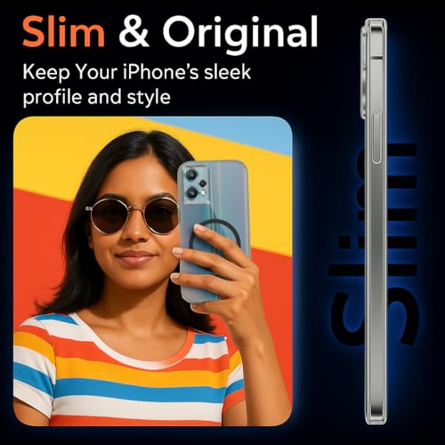 Image of Jkobi Lifetime Anti-Yellow MagSafe Compatible Clear Back Cover Case for Realme 9 Pro (Sleek Hard Crystal | Shockproof and Camera Protection)