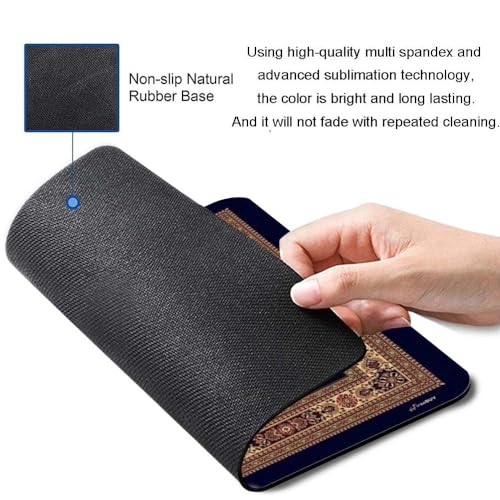 Image of Carpet Pattern Mousepad - Small Non-Slip Rubber Carpet Design Printed Computer Mouse Pad 19x22cm (FMP0224)