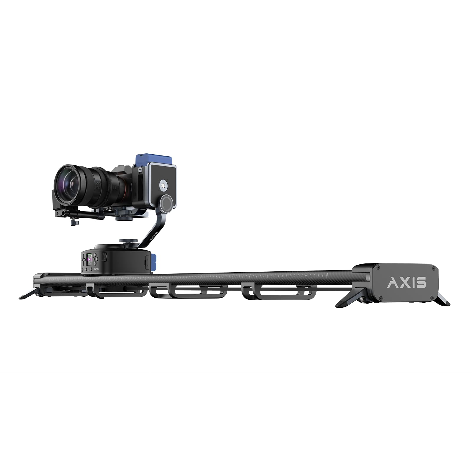 Zeapon AXIS 100 Pro Slider per fotocamera motorizzata multiassale, controllo app, dolly DSLR professionale con schermo LCD, testa girevole per scatti time-lapse panoramici a 360° (100 PRO)