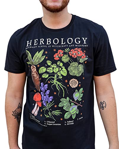 Amazon.com: Harry Potter Herbology Plants Hogwarts Adult T-Shirt