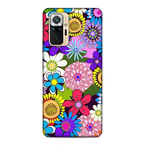 Image of Printed Mobile Back Hard Case Cover for Xiaomi Redmi Note 10 Pro | Multi Flower, Colourful Flower, A-2182
