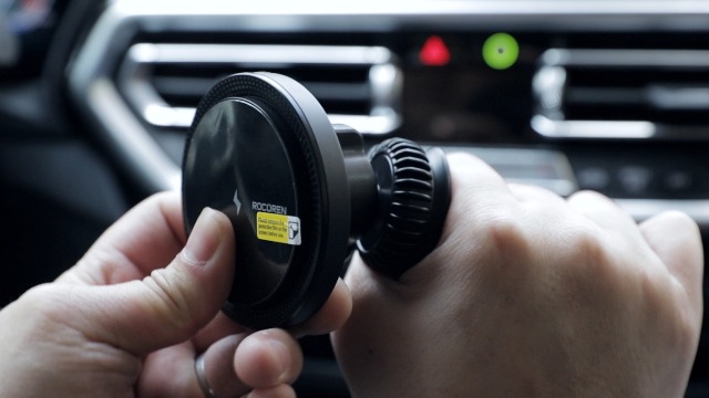 Support Voiture MagSafe 15W, Grille D'aération - Rotatif 360° - Noir