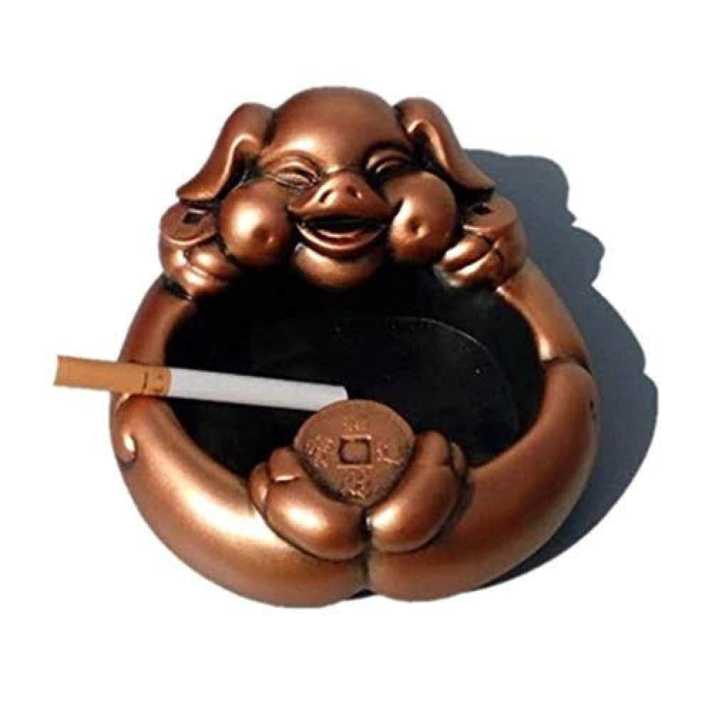 ZD-DZ Animal home retro Fu pig ashtray (15 5 9 8 2cm) Decorations Art Craft