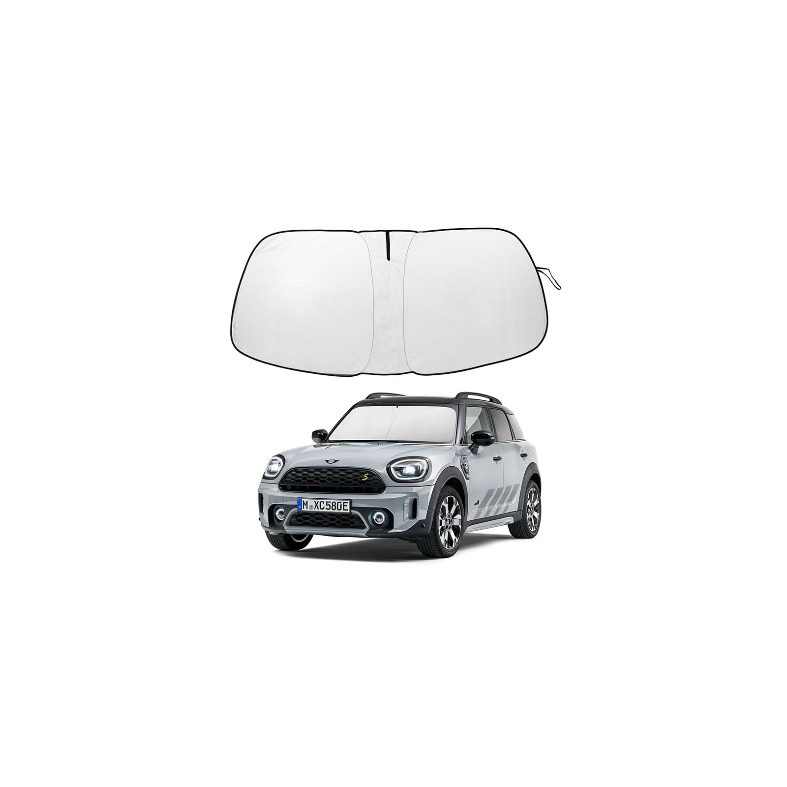 GZSH Front Windshield Sunshade fit for J2015-2024 Mini Cooper Cooper S Hardtop 4 Door Foldable Car Shade Automotive Windshield Sunshades Mini Cooper Windshield Sun Shade Keeps Your Vehicle Cool