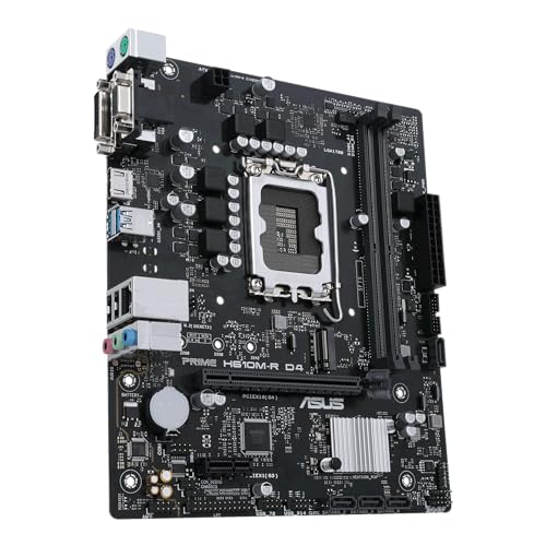 Image of ASUS PRIME-H610M-R-D4 Intel H610 (LGA 1700) mic-ATX Motherboard with DDR4, PCIe 4.0, M.2 Slot, Realtek 1 Gb Ethernet, HDMI,D-Sub, DVI, USB 3.2 Gen 1 Ports, SATA 6 Gbps