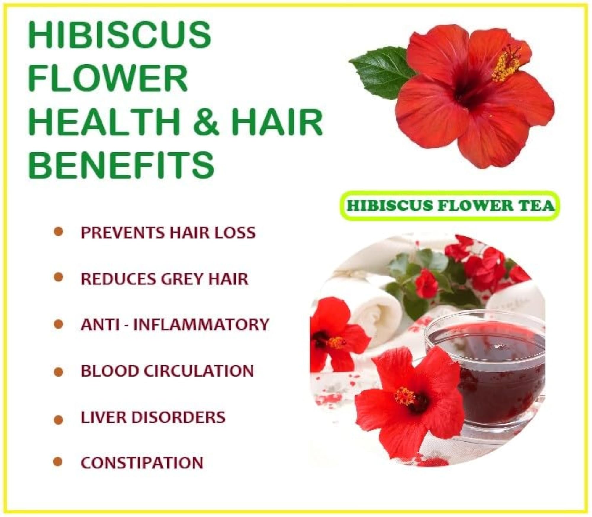 Natural Raw Hibiscus Flower, 25 grams