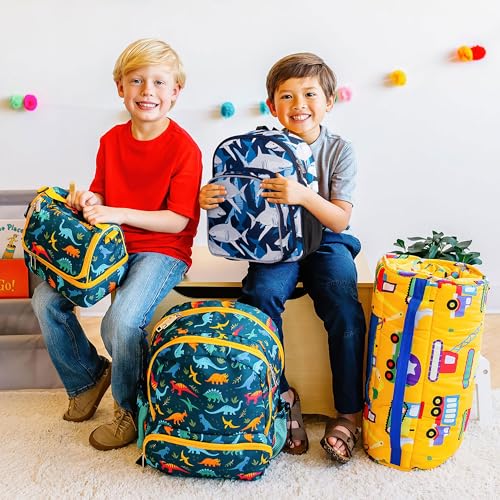 Image of Wildkin Kids 12-Inch Toddler Backpack - Lightweight School Bag for Daycare & Travel, Ages 3-7, Sharks, 12 x 10 x 4.5 inches, 12-inch Backpack Boys