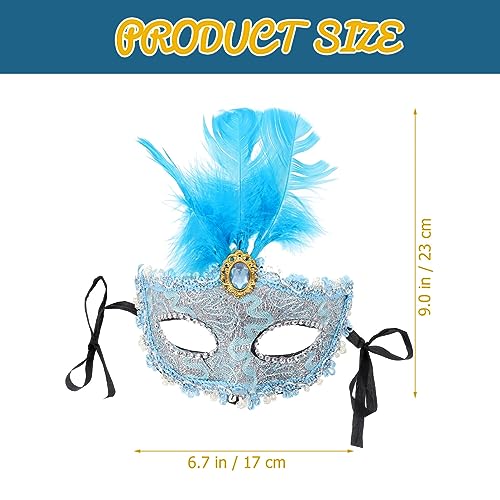 ibasenice De Mardi Gras Com De Festa Cosplay Venezianas 12 Peças De Para Desfile De Carnaval Azul Ha