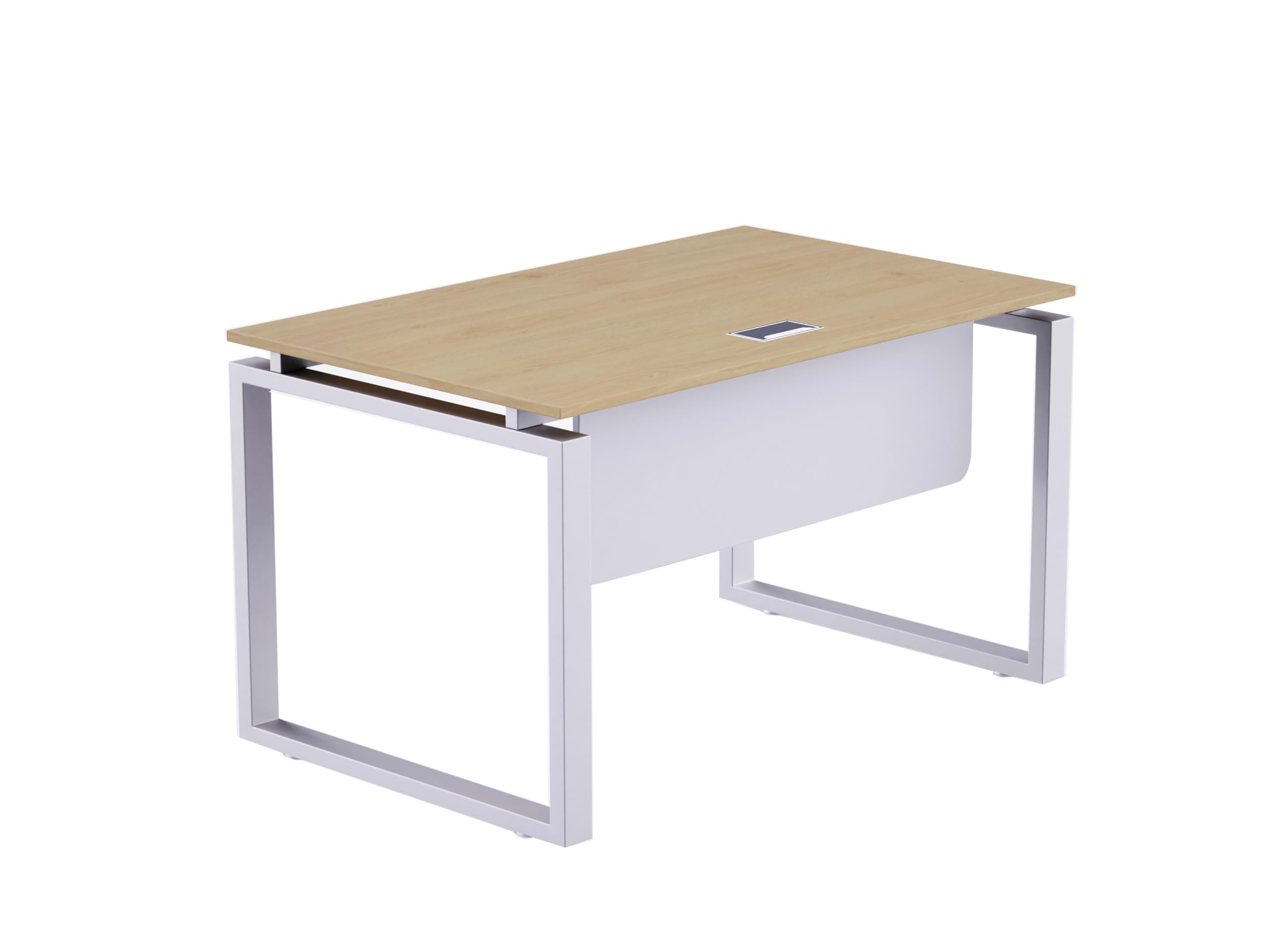 Mahmayi Carre 5112 Workstation Table without Drawer for Home & Office - Natural Davos Oak