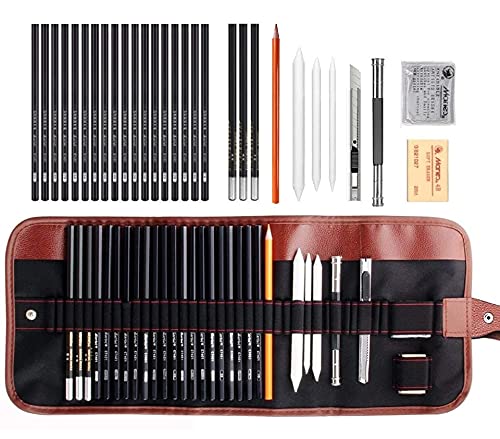 Afflatus 30 Pieces Professional Sketching & Drawing Art Sketch Pencil Set Afflatus 30 Pieces Professional Sketching & Drawing Art Sketch Pencil Set