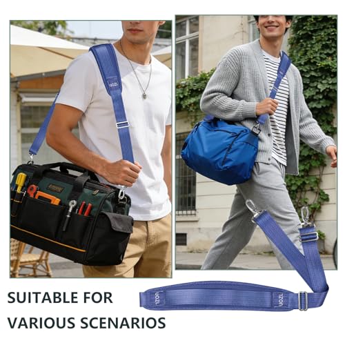 Image of 67 Inch Shoulder Straps, Soft with Ultra-Thick Fixed Shoulder Pad, Two Way Independently Adjustable Buckle Replacement Straps for Laptop Bag Messenger Bag Tool Bag Luggage,MixBlue