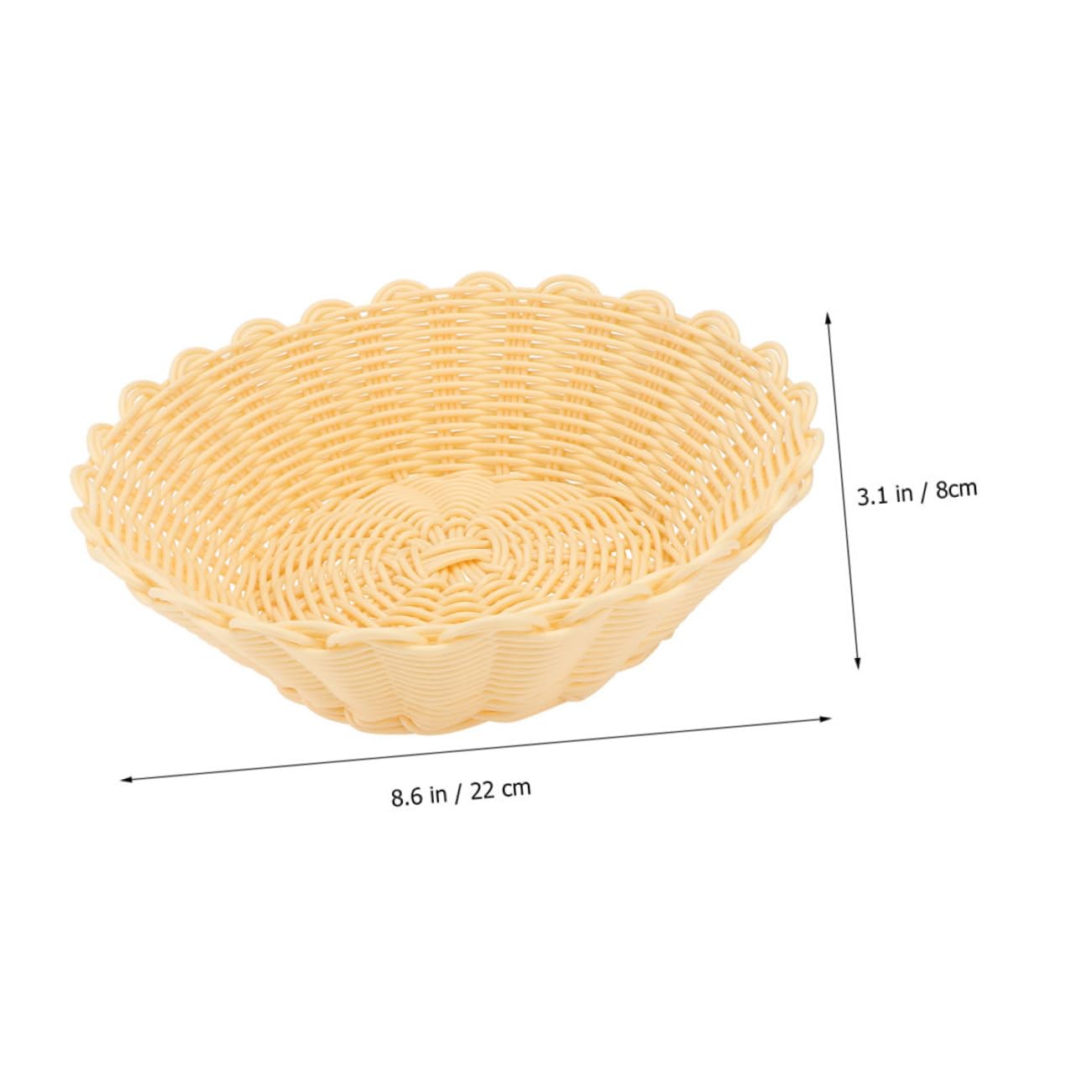 VINTORKY 2pcs Plastic Fruit Basket Bread Storage Basket Fruits Serving Basket Woven Basket Fruit Vegetable Storage Basket Food Serving Basket Storage Baskets Food Organizer Pp re-usable