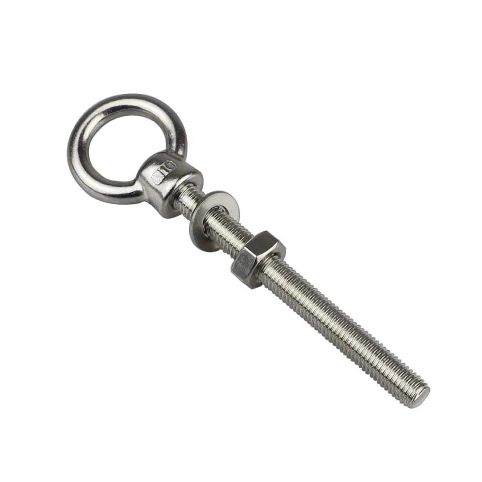 Perno de argolla de elevación de hombro largo con tuerca y anillo: acero inoxidable 316, opciones M6 M8 M10 M12 disponibles(M8X80mm-5 Pieces)