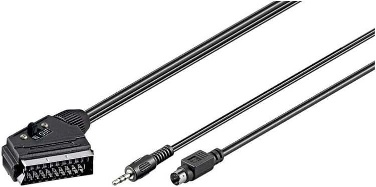 Wentronic 50777-GB 2.0m SCART Plug to 3.5mm Stereo Plug and S-VHS Plug Audio Video Cable