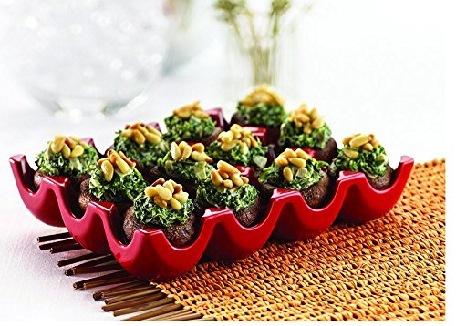 Leoyoubei LEOYOUBEI001 6 Cups Egg Holder For Fridge,Egg Tray Holder,Pretty Ceramic Egg Plate,Kitchen Restaurant Fridge Storage And Cookable Egg Porcelain Decorative Crate White-Heat Resistant thumb #6