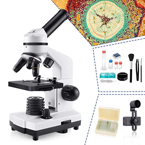 Microscope for Kids and Students - 1000X School Microscope Science Kit with 10pcs