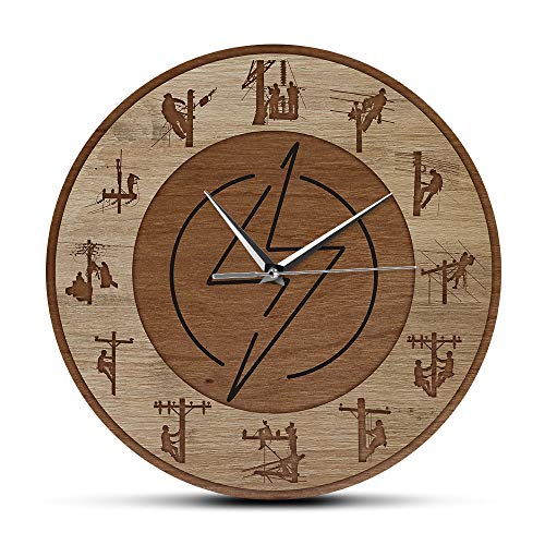 The Geeky Days Lineman Design Wood Texture Acrylic Printed Wall