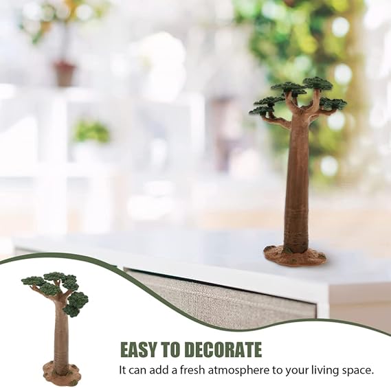 VOSAREA 2pcs Model Tree Mini Baobab Tree Train Scenery Architecture Trees Fake Trees Miniature Artificial Fake Plants for DIY Crafts Supplies Zen Garden Sand Table
