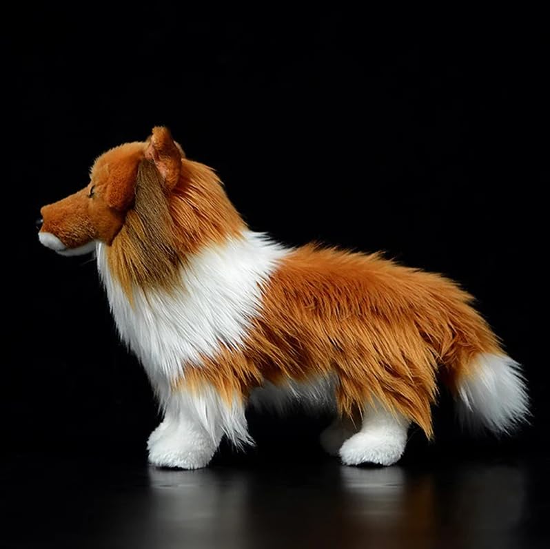 Lifelike Collie Peluche Giocattoli Vita Reale Shetland Cane Da Pastore Animale Di Peluche Cane Cucciolo Peluche Giocattoli Regali Per I Bambini 25 cm Collie