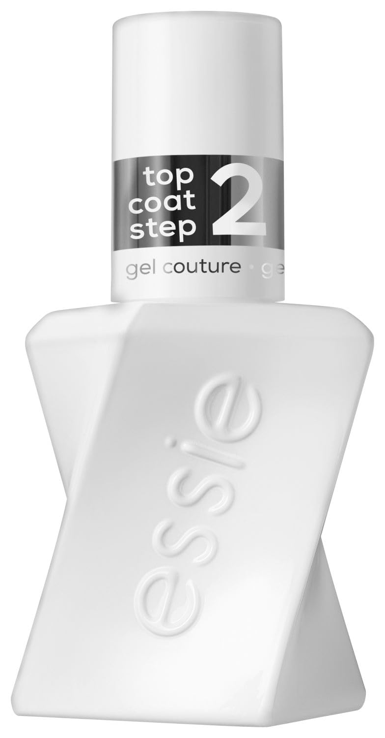 essie Essie Long-Lasting Nail Polish Top Coat with Shiny Finish, Manicure without UV Light, Gel by Essie, Colour: No. 00 Top Coat, Transparent, 1 x 13.5 ml
