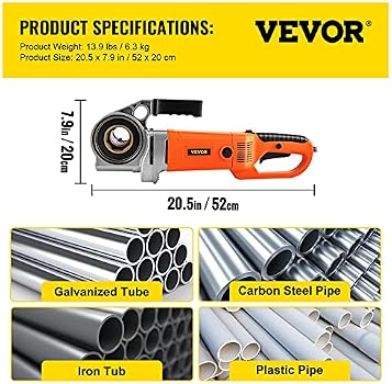 VEVOR Electric Pipe Threader, 2300W 