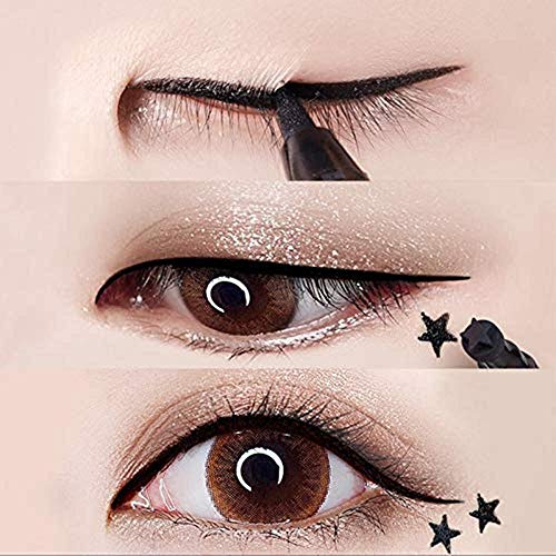 Eyeliner líquido con sello doble punta 4 unidades resistente miniatura 3
